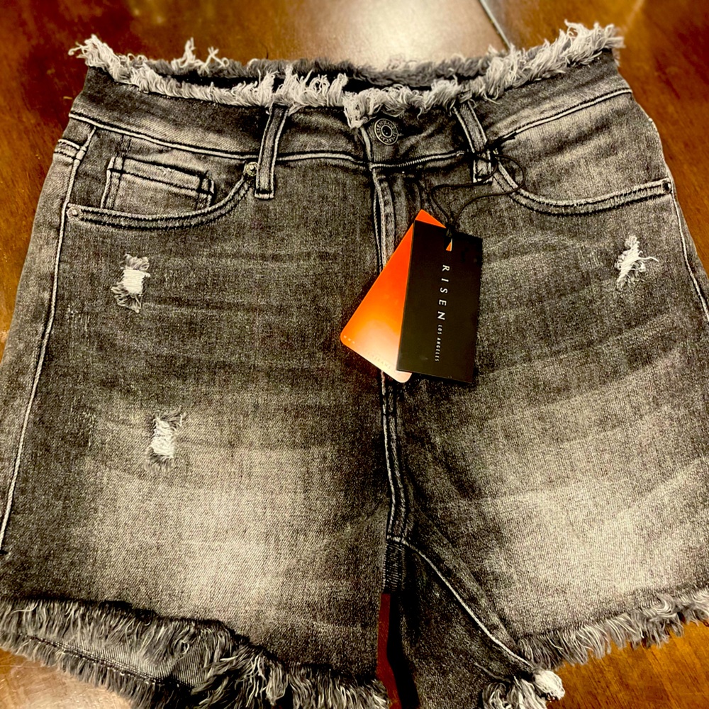 Black risen brand shorts